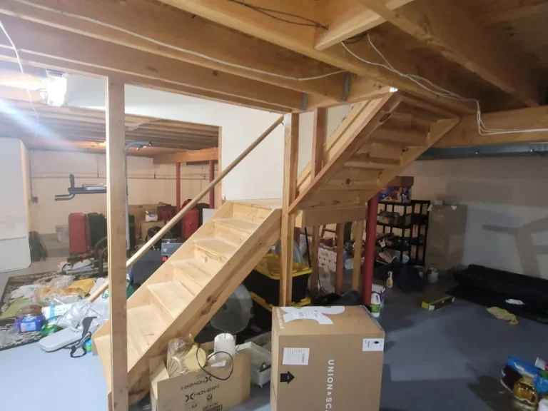 Finishing Basement WEST WINDSOR BEFORE STAIR