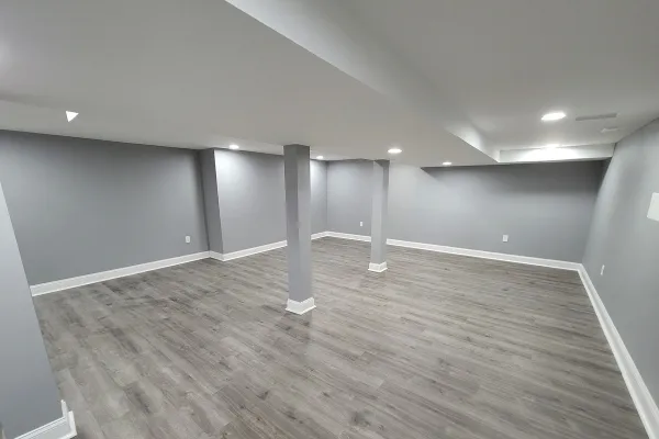 vinyl flooring Basement lee sheetrock home remodeling