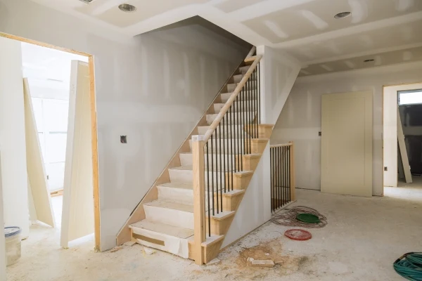 a staircase in a house remodeling