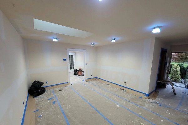 Smooth wall painting with premium finishes